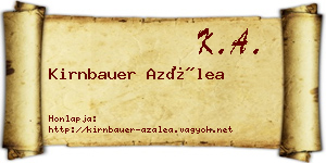 Kirnbauer Azálea névjegykártya